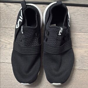 Fila Black Slip-On Sneakers